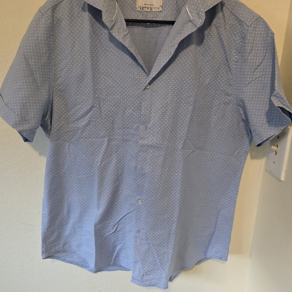 Denim & Flower Light Blue Casual Button Down Shirt